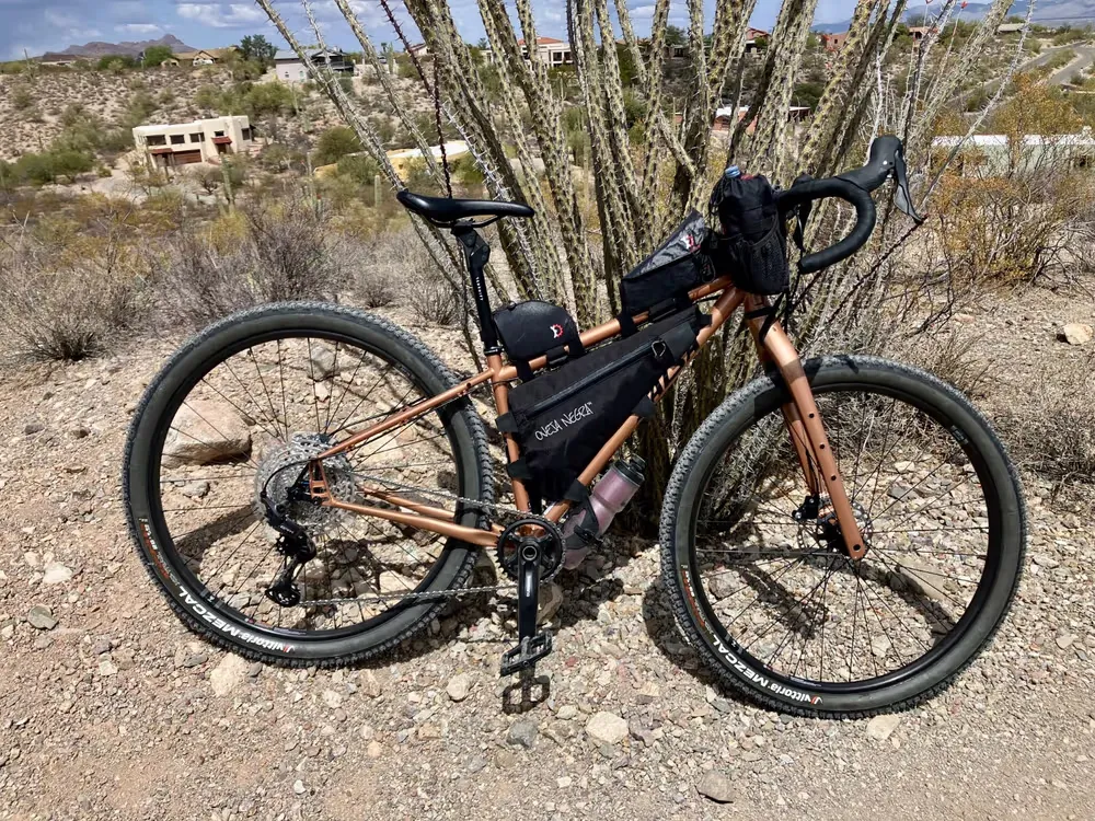 Mixed-Surface Bikepacking Bike – Chromoly Frame 1×12 Drivetrain
